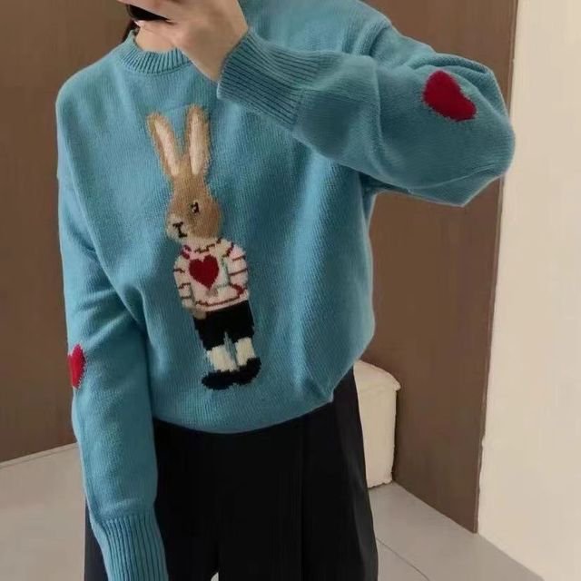 Pull Coréen à Manches Longues pour Femme Hiver 2024 FGS