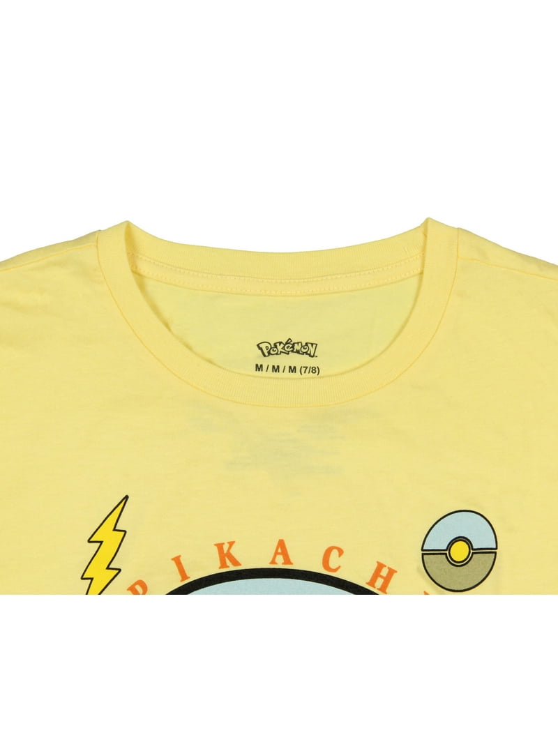 Nintendo Girls Pokemon Pikachu, Crew Neck, Short Sleeve, Graphic T