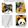 thumbnail image 4 of luoweisi Men's Beach Shorts Quick Dry Swim Trunks with Mesh Lining Panda Sunflower M, 4 of 5