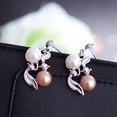 thumbnail image 5 of Ayyufe Elegant Women Pearl Rhinestone Necklace Ear Stud Earrings Party Set, 5 of 7
