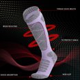 thumbnail image 3 of Ski Socks Outdoor Sports Thickened Mountaineering Socks Cold Weather Socks for Snowboarding, Snow, Winter, Thermal Knee-high Warm Socks, Hunting for women - purple, 3 of 7