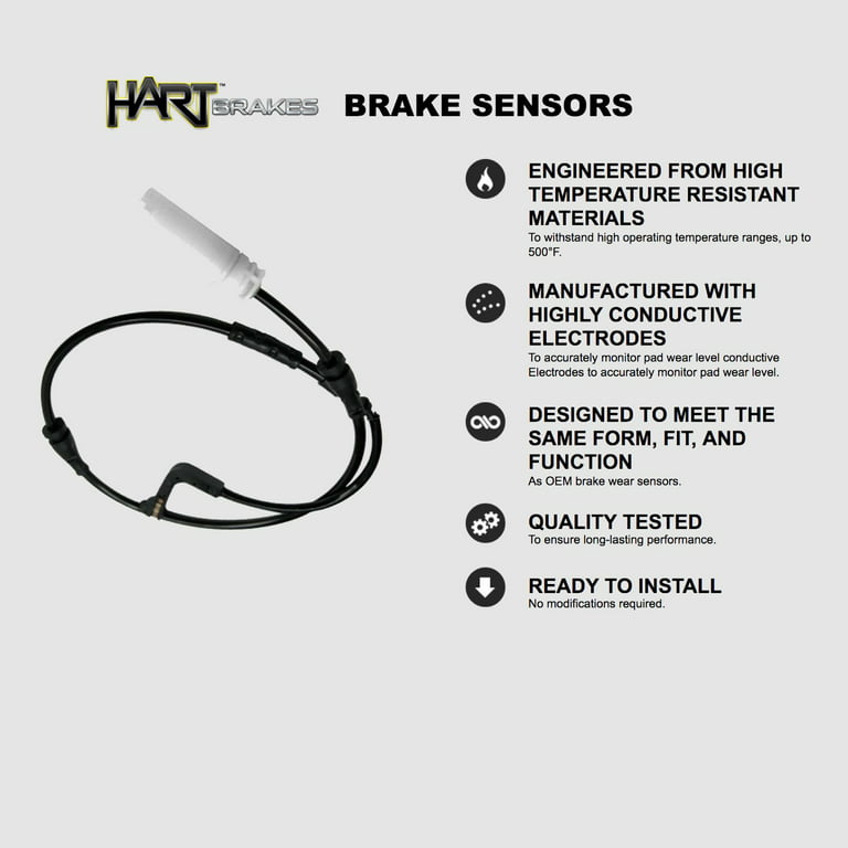 Hart Brakes Front Rear Brakes and Rotors Kit |Front Rear Brake