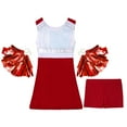 thumbnail image 6 of YONGHS Kids Girls Cheerleading Halloween Outfits Sequins Dance Dress+Shorts+Pom Poms, 6 of 7