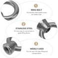 thumbnail image 3 of 10Pcs Ring Nut Stainless Eye Nut Ring Shape Lifting Eye Ring Bolt Lifting Device, 3 of 8