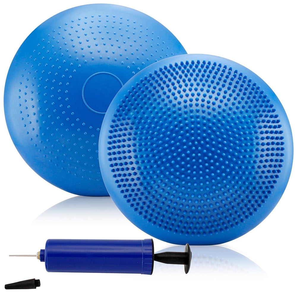 Inflatable Balance Board Disc Yoga Fitness Trainer Gym Stability Air Cushion Wobble Pad Physio w Pump Purple by