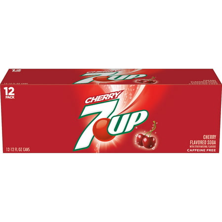 (2 Pack) 7UP Cherry, 12 Fl Oz Cans, 12 Ct