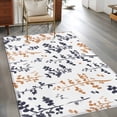 thumbnail image 2 of Area Rug for Living Room, Grey Orange Botanical Non-Slip Indoor Large Carpet for Bedroom/Dining Room, Watercolor Spring Floral Summer Leaf Washable Low-Profile Floor Mat Runner Rugs - 3 x 5 Ft, 2 of 8