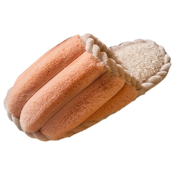 Aayomet Womens Cute Slippers Fuzzy Plush Lining Slip-on House Shoes for Indoor & Outdoor,Pink 38-39