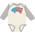 thumbnail image 3 of Inktastic Patriotic Pig Boys or Girls Long Sleeve Baby Bodysuit, 3 of 5