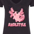 thumbnail image 4 of Inktastic Axolittle Cute Baby Axolotl Women's V-Neck T-Shirt, 4 of 5