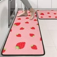 thumbnail image 2 of Kitchen Rugs Sets Of 2,Red Strawberry Plants Fruit Anti Fatigue Kitchen Mat Rugs Non Slip Washable,Decorative Kitchen Floor Mats for Kitchen,Sink,Laundry,17"x47"+17"x47", 2 of 5