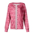 thumbnail image 3 of LHVUOA Valentine Day Trendy Jackets for Women Long Sleeve Snap Front Valentine Love Printed Nursing Uniform Shirts with Pockets, 3 of 4