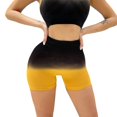 thumbnail image 1 of Gradient Color Seamless Pants Shorts High Waist Elastic Hip Lift Fitness Pants For Womens, 1 of 5