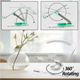 thumbnail image 2 of Papapt Adjustable Laptop Stand, Acrylic Transparent Portable Laptop Stand with 360° Rotating Base Ergonomic Foldable Book Holder for Desk (White), 2 of 10