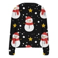 thumbnail image 4 of BiZtdJrK Womens Christmas Flannel Coats Casual Button Open Front Cardigans 2025 Funny Graphic Print Long Sleeve Jackets Today Sales Black M, 4 of 6