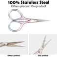 thumbnail image 2 of 3 Pack Eyebrow Scissors, Small Grooming Scissors 3.5inch Stainless Steel Multi-Purpose Vintage Beauty Precision Kit for Facial Hair, Eyebrow, Eyelash, Beard, Moustache with PU Sheath, 2 of 5