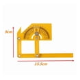 thumbnail image 2 of MLINS High Precision Wood Working Ruler Protractor Multi Function Ruler, 2 of 8