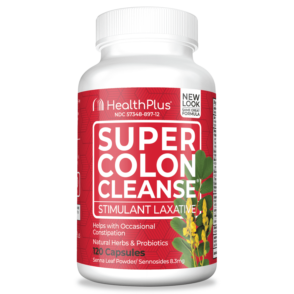 Health Plus Super Colon Cleanse Laxative Capsules, 120Count Walmart