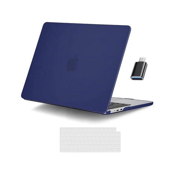 Case For MacBook Air 15 Inch 2024 2023 Model A3114 A2941 with M3/M2 Chip & Touch ID, Ultra Thin Plastic Hard Shell Cover with Keyboard Skin & Type C Adapter