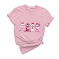 thumbnail image 2 of Vmvidoty T-Shirt à Manches Courtes Imprimé Floral de la Saint-Valentin pour Femmes - Blouse Col Rond Romantique, 2 of 6