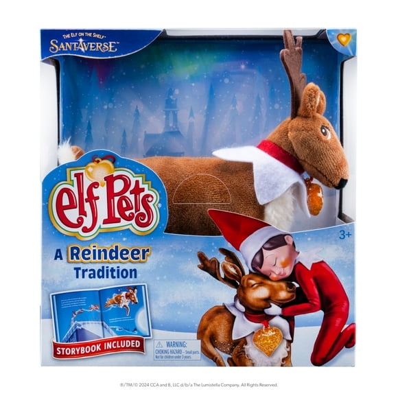 Elfo de juguete Elf on the Shelf Mascotas reno con libro de cuentos y amuleto