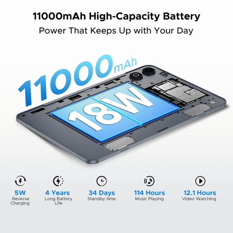 DOOGEE Android 16 Tablet,36GB+256GB/TF2TB,11000mAh/18W 13 Inch