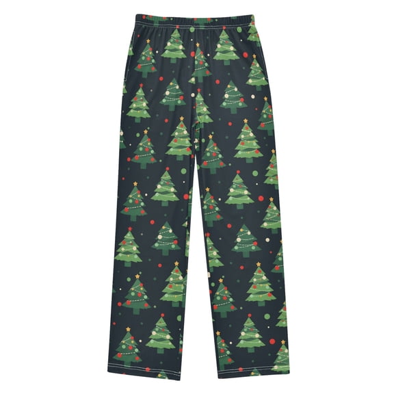 Green Christmas Tree Pajama Pants Soft and Lightweight Elastic Waistband Pajama Pants