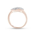 thumbnail image 4 of AFFY 0.1CT White Natural Diamond Paw Print Band Ring 14k Rose Gold over Sterling Silver-12, 4 of 7