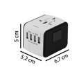 thumbnail image 2 of Adaptador de cargador de viaje universal con enchufe de cargador de viaje universal UE EE. UU. Reino Unido Yuarrent EL013215-03, 2 of 4
