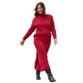 thumbnail image 2 of Avenue Women's Plus Size A-Line Midi Sweater Skirt, 2 of 2