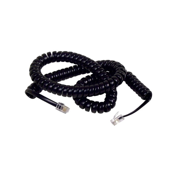 Belkin - Handset cable - RJ-9 male to RJ-9 male - 12 ft - black