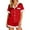 N165-Red, variant on NAFUU Christmas Pajamas For Men 2025 Family Christmas Pajamas Matching Sets Satin Sleepwear Short Sleeve Button Down Shirt And Shorts Soft Loungewear Leisure Sleepwear