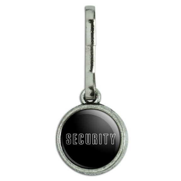 Security Antiqued Charm Clothes Purse Suitcase Backpack Zipper Pull Aid
