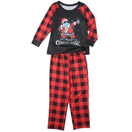 

Canrulo Family Christmas PJs Matching Sets Christmas Pajamas for Family Holiday Plaid Pants Mum and Dad Sleepwear Loungewear Red Black Kid 2-3 Years