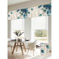 thumbnail image 6 of Peacock Feather Valances for Windows, Teal Ethnic Rustic Farmhouse Elegant Light Filtering Kitchen Curtains, Rod Pocket Window Valance Curtains for Living Room Bedroom, 60" W x 18" L, 2 Panels, 6 of 9