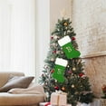 thumbnail image 6 of Kabnic Christmas Stockings with Initials, Monogrammed Christmas Stockings with Letters Soft Plush Velvet Large Green Stockings New Year Family Decor L, 6 of 9
