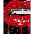 thumbnail image 5 of Pack of 2 Outdoor Pillow Covers, Halloween Bleeding Lips Blood Black Waterproof Square Throw Pillowcase Cushion Decorative Pillow Covers for Couch Patio Tent, 20x20 in, 5 of 6