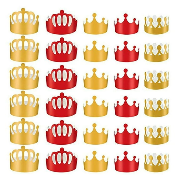 LABSERRON 30Pcs Paper Crowns Theme Parties And Graduation Parties 9.8x3.1x0.04in