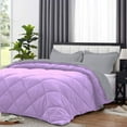 thumbnail image 2 of D.N.G. BEDDINGS 3 Piece Luxury Reversible Diamond Pattern Comforter Set Premium Super Soft, All Season 800 TC, 100% Egyptian Cotton Twin/Twin XL Size Lilac-Silver Color, 2 of 7