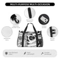 thumbnail image 4 of Rocae Floral Sugar Skull Portrait Print Hand Travel Bag Travel Duffel Bag and Fitness Bag, Women's Waterproof Weekend Tote, Men's Travel and Fitness Essentials, 4 of 7