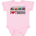 thumbnail image 3 of Inktastic I Love Trains Boys or Girls Baby Bodysuit, 3 of 5