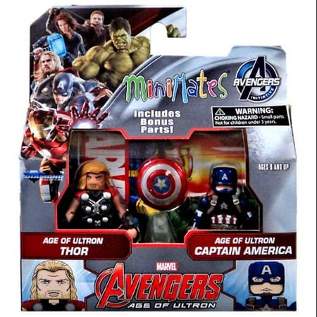 Marvel Avengers Age of Ultron Minimates Series 61 Thor with Captain America Minifigure 2-Pack