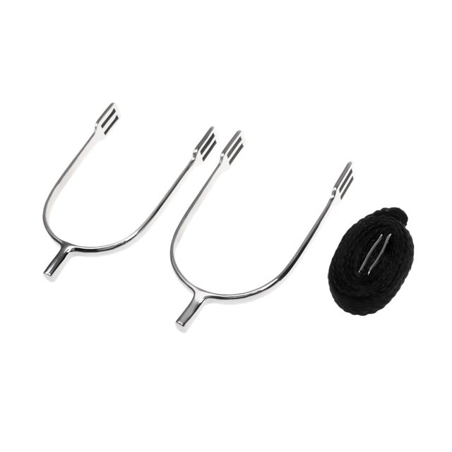 de Espuelas para 1 Par de Espuelas de material acero Inoxidable con 1 Pieza de Correas para Espuelas kusrkot Espuela de Caballo