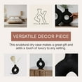 thumbnail image 3 of Villa Moda Oona Decorative Modern Ring Vase, Medium, Black, 3 of 7
