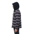 thumbnail image 3 of Legendary Outfitters Men's Cotton Flannel Hooded Shirt Jacket (Blue, XXL), 3 of 4