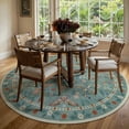 thumbnail image 2 of Moynesa 6' Insect Round Area Rug, Washable Round Rugs Ultra-Thin Non-Slip, Vintage Botanical Accent Large Circle Carpet for Living Room Bedroom Dining Room Playroom, Light Green, 2 of 10