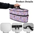 thumbnail image 5 of HELLHERO Blueberry Floral Pattern Travel Irons Carrying Organizer Travel Case Portable Travel Steamer Storage Bag Holder Organizer, Bag Only, 5 of 6