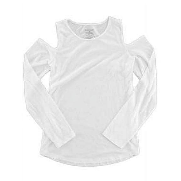 Women's Cold Shoulder Long Sleeve T-Shirt - Style# T31