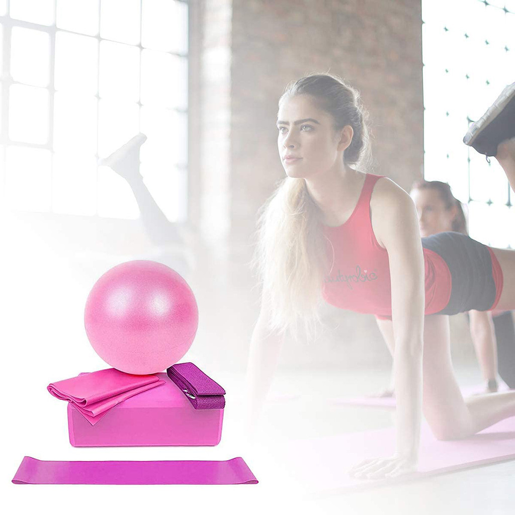 Yoga Starter Kit 5pcs Yoga Equipment Set Pink Walmart Com Walmart Com