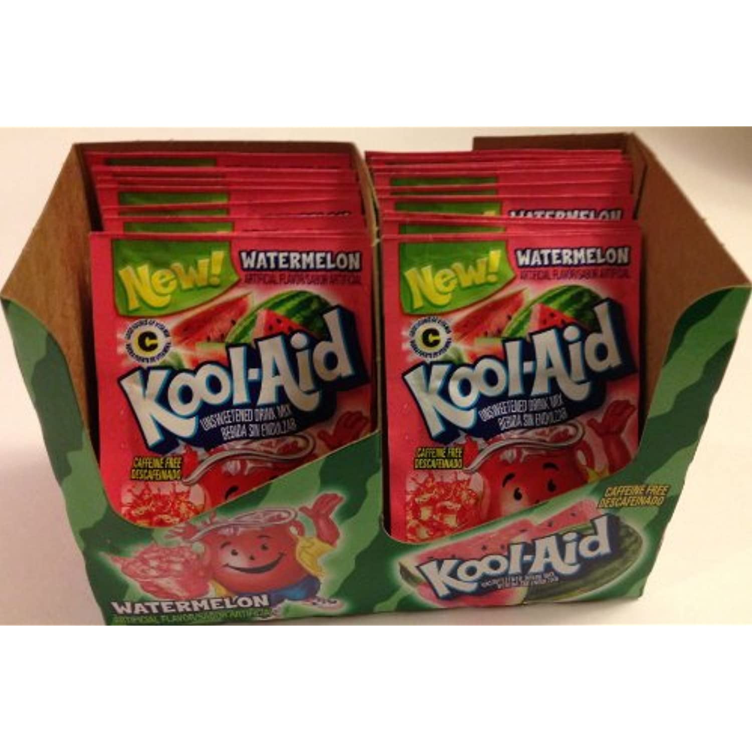 KoolAid Watermelon Unsweetened Soft Drink Mix 24 Pack Lot Gluten